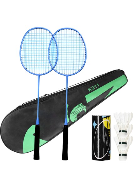 Eğitim Badminton Raketi Raketle Seti Beden Eğitimi Egzersiz Spor Ekipmanı Demir Alaşımlı Badminton Raketi Kiti (Yurt Dışından)