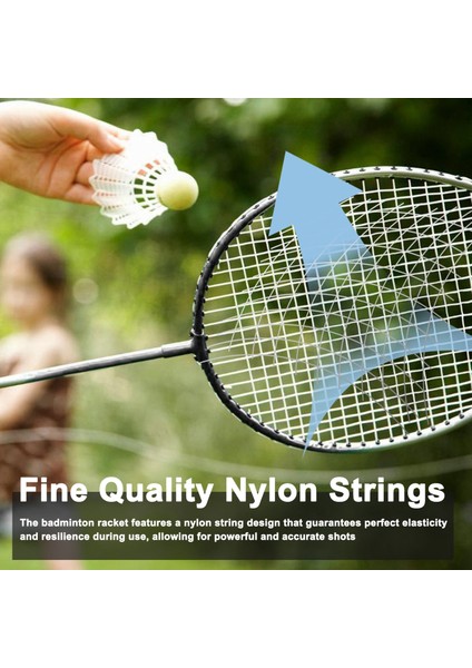 Eğitim Badminton Raketi Raketle Seti Beden Eğitimi Egzersiz Spor Ekipmanı Demir Alaşımlı Badminton Raketi Kiti (Yurt Dışından)