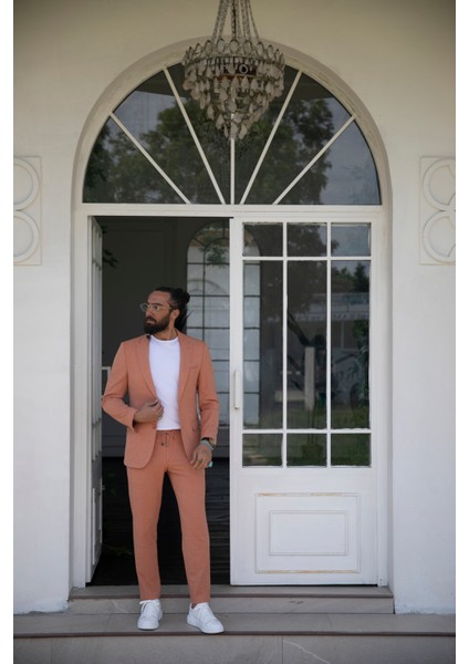 Erkek Kırlangıç Yaka Slim Fit Takım Elbise