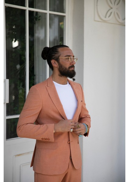 Erkek Kırlangıç Yaka Slim Fit Takım Elbise
