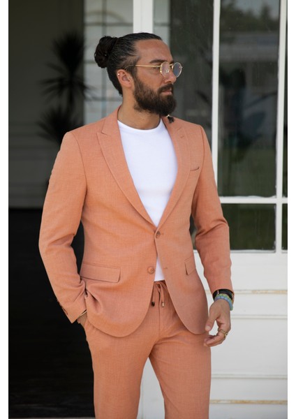 Erkek Kırlangıç Yaka Slim Fit Takım Elbise