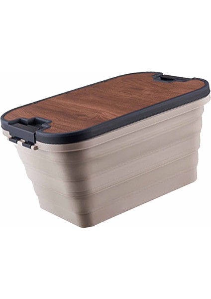 Piknik Katlanır Kutu Içecek Gıda Depolama Sepeti Araba Gövde Plaj Çadırı Kamp Açık Malzemeleri Kahve Rengi (Yurt Dışından) fiyatları