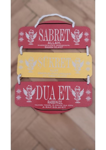 Sabret Şükret Dua Et Duvar Dekorasyon Ürünü