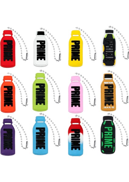 12PCS Set Renkli Içecekler Anahtarlık Kadın Erkek Favor Parti Anahtarlık Araba Anahtar Aksesuarları Dak Kolu Kolye Arkadaş Anahtar HEDIYELERRENK:12PCS Set (Yurt Dışından)