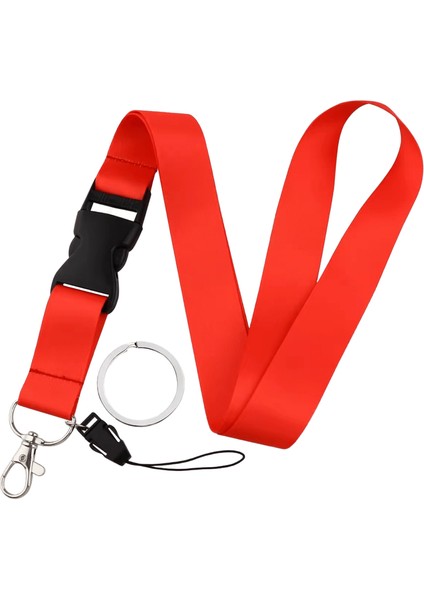 Moda Cep Telefonu Ipi Saf Renk Boyun Askısı Anahtarlar Için Keychian Credencial Ipi Kimlik Kartı Tutucu Geçiş Anahtarlık Aksesuarları Renk:kırmızı (Yurt Dışından)