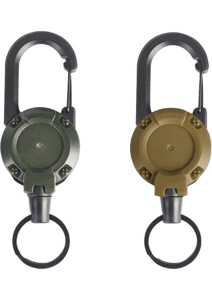 1/2/4/8 Adet Uzatılabilir Geri Çekilebilir Tutucular Anahtarlık Rozet Makaraları Erkekler Için Karabina Anahtarlıklı Ağır Hizmet Klipsi Açık Çantalar (Yurt Dışından)