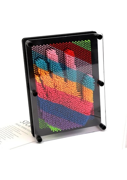 3D Klon Metal Pimi Antistress Sanat Klonu El Şekli Model Çocuk Oyuncakları Pinscreen Iğne Heykelleri Boyama Oyma Pinart Hediye Color: Siyah (Yurt Dışından)