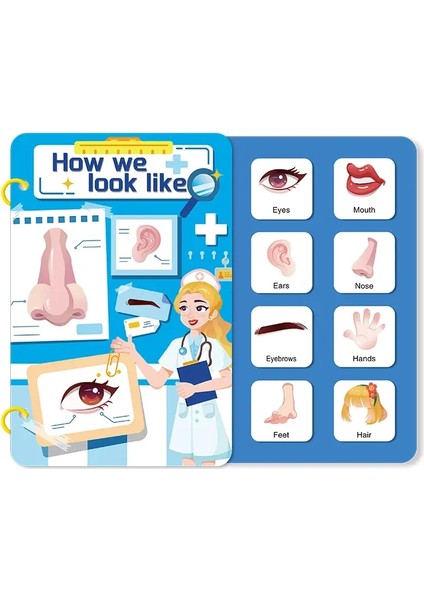 Çocuklar Erken Eğitim Sessiz Bir Kitap Bir Kitap Bebek Diy Bulmacası Etiket Montessori Oyuncak Taşınabilir Eğitim Oyuncak Çıkartma Kitabı Renk: B (Yurt Dışından)