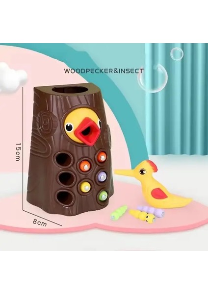 Bebek Oyuncaklar Ahşap Yakalayan Solucanlar Oyun 3D Bulmaca Erken Çocuklar Eğitim Oyuncakları Montessori Magnicy Interactive Oyunları Hediye Rengi: Sarı (Yurt Dışından)