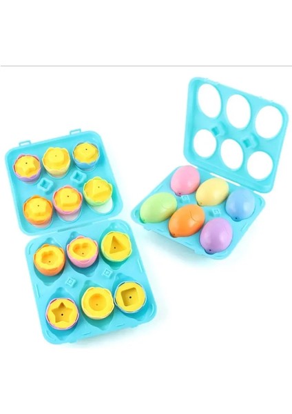 Yetişkinler Için Eşleştirme Yumurta Oyuncakları 1 2 3y Montessori Oyuncaklar Paskalya Yumurtaları Bebek Renk Şekil Sıra Oyunları Eğitim Öğrenme Oyuncakları Çocuk Renk: 6 Pcs Kutu (Yurt Dışından)