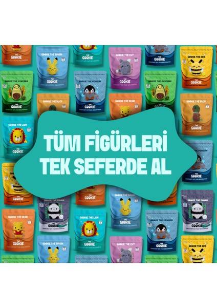 Onlu Paket Amigurumi Tığ Kiti, Amigurumi Örgü Seti Tığ Işi Örgü Oyuncak 1 Adet modelleri