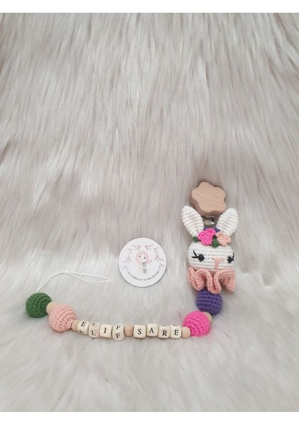 Amigurumi Organik Örgü Oyuncak Emzik Zinciri 1 Adet