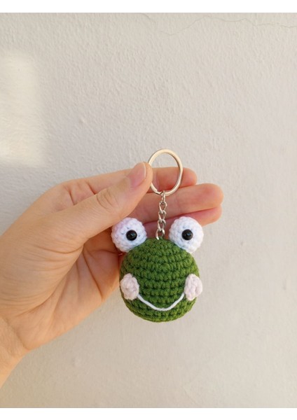 Amigurumi Sevimli Kurbağa Anahtarlık 1 Adet modelleri