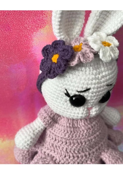 Amigurumi Örgü Oyuncak Uyku Arkadaşı Tavşan 1 Adet