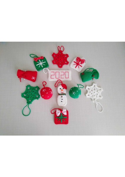 Yılbaşı Ağacı Süsleri Amigurumi Organik Oyuncak 1 Adet