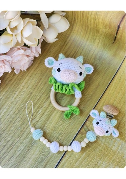Elite Amigurumi 2li Inek Çıngırak Set 1 Adet