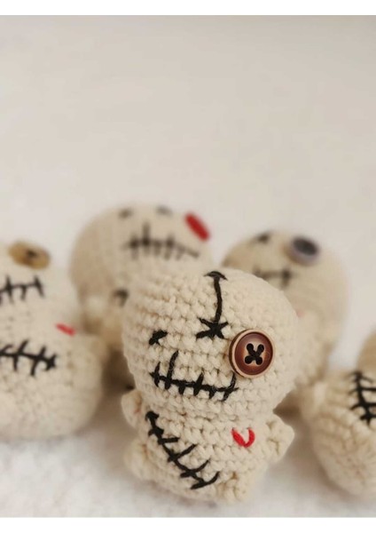 Elite Amigurumi Oyuncak Anahtarlık 1 Adet (Vodooo-6 Cm) 1 Adet