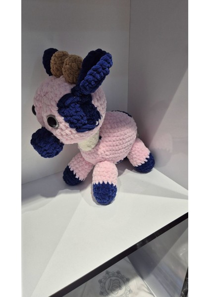Elite Amigurumi Pembe Inek Pelus Organik Oyuncak Cocuk Uyku Arkadaşı 1 Adet