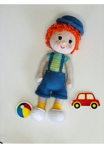 Portakal Çocuk Turuncu Saçlı Erkek Bebek Oyuncak Amigurumi, Afacan Bebek 1 Adet modelleri