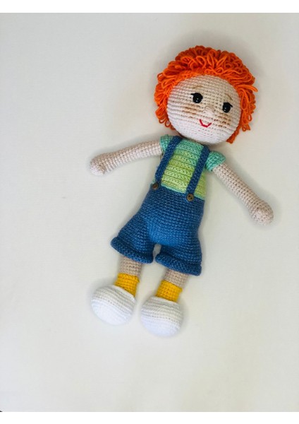 Portakal Çocuk Turuncu Saçlı Erkek Bebek Oyuncak Amigurumi, Afacan Bebek 1 Adet fırsatları