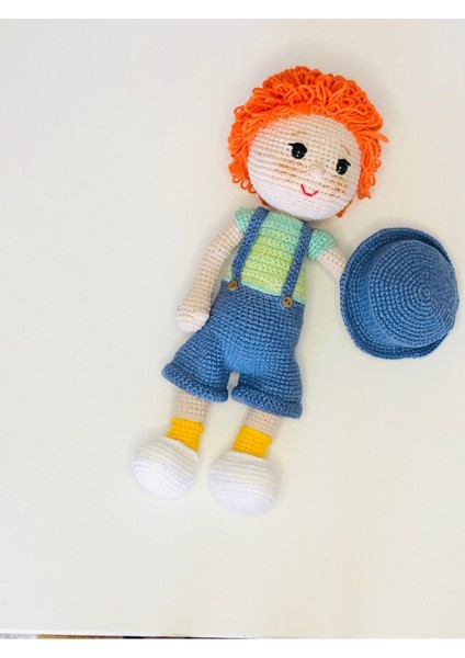 Portakal Çocuk Turuncu Saçlı Erkek Bebek Oyuncak Amigurumi, Afacan Bebek 1 Adet indirimleri