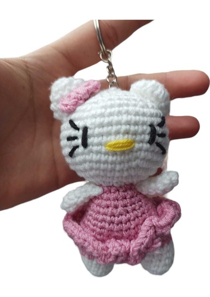 Amigurimi Hello Kitty Anahtarlık Tüm Yaş Grupları I?çin 1 Adet