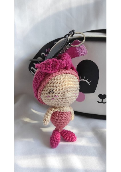 Amigurumi Deniz Kızı Anahtarlık 1 Adet