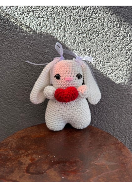 El Yapımı Örgü Beyaz Tavşan Oyuncak Amigurumi 1 Adet indirimleri