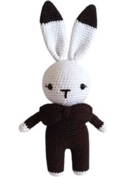 Acı Kahve Miniş Tavşan Amigurumi Organik Oyuncak 1 Adet