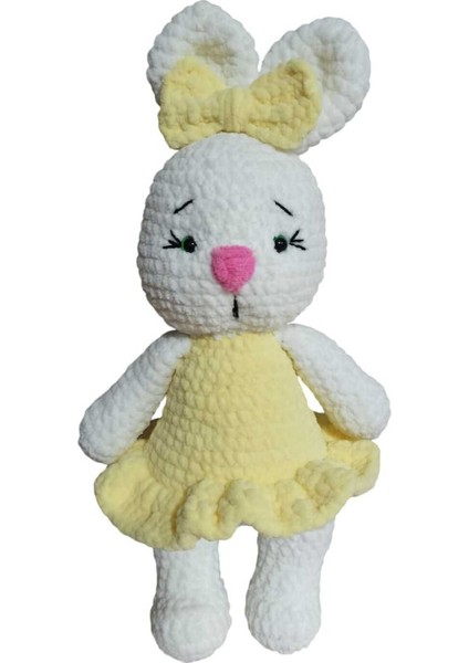 Amigurumi El Örgüsü Elde Yıkanabilir Şapşik Tavşan 43 cm 1 Adet