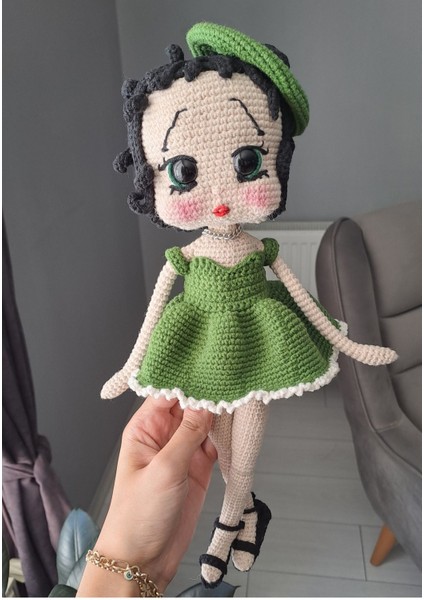 Betty Boop Amigurumi Oyuncak Bebek / Figür Bebek 40 cm 1 Adet fiyatları