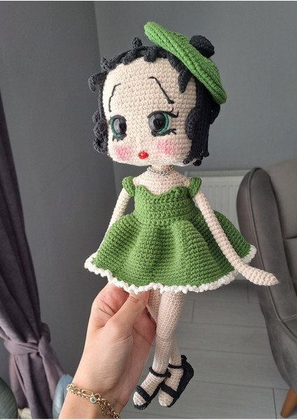 Betty Boop Amigurumi Oyuncak Bebek / Figür Bebek 40 cm 1 Adet modelleri