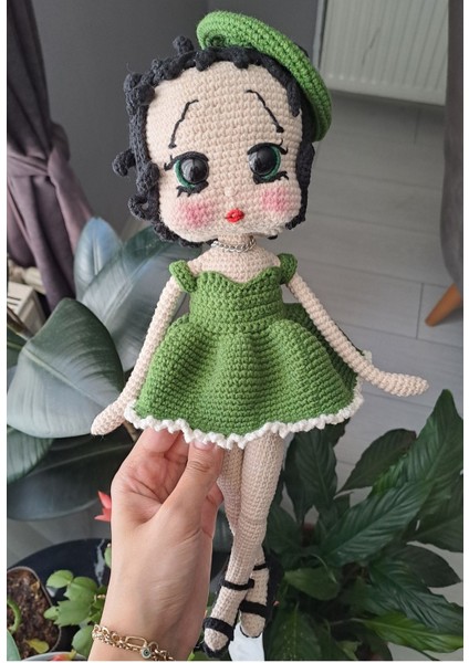 Betty Boop Amigurumi Oyuncak Bebek / Figür Bebek 40 cm 1 Adet fırsatları