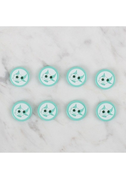 Loren Crafts Yeşil 8 Li Balık Düğme - 578 1 Adet fiyatları