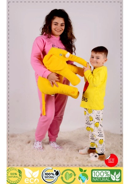 Pelus Oyuncak Kiz Erkek Cocuk Oyuncak Ayı Sevimli Uyku Fili Oyuncak 80 cm 85 cm Sarı 4+ Yaş Türkçe H 1 Adet
