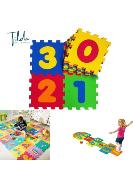 Elite Rakamlar Yumuşak Oyun Matı Spor Karosu %100 Zararsız 9 Adet 1'den 9'a Kadar Eva Mat 33X33 7 mm 1 Adet fiyatları