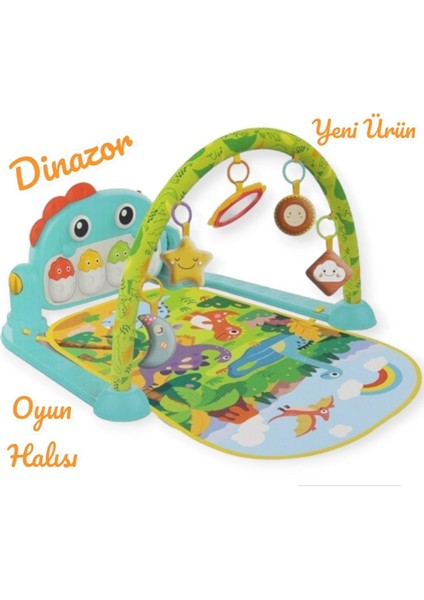 Elite Piyanolu Dinazor Oyun Halısı Sesli Işıklı 3 In 1 1 Adet modelleri