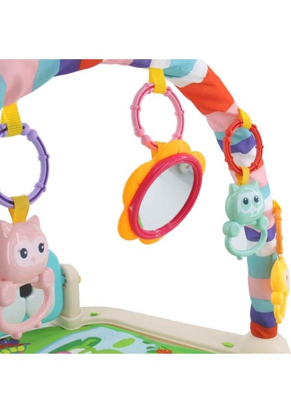 Elite Babycim Bebek Piyanolu Oyun Halısı ve Jimnastik Merkezi (Aynalı ve Çıngıraklı) 1 Adet