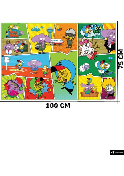 Elite 100 x 75 cm Lisanslı Kral Şakir, Kaymaz ve Kolay Temizlenebilir Oyun Halısı - Antibakteriyel Halı 1 Adet