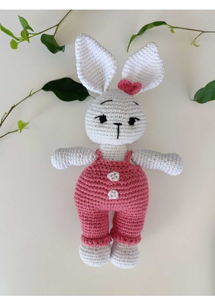 Amigurumi Organik Örgü Tombik Tavşan 1 Adet