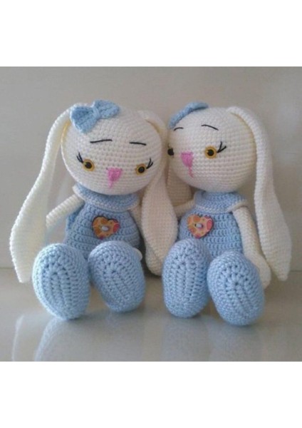 Sempatik Tavşan Amigurumi Organik Oyuncak 1 Adet