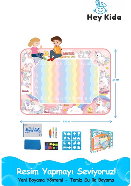 Elite Unicorn Sihirli Su Çizim Matı 80*60 cm 1 Adet