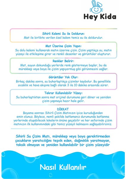 Elite Unicorn Sihirli Su Çizim Matı 80*60 cm 1 Adet