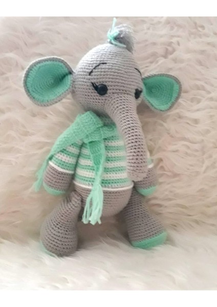 Atkılı Fil Nana Amigurumi Organik Oyuncak 1 Adet fiyatları