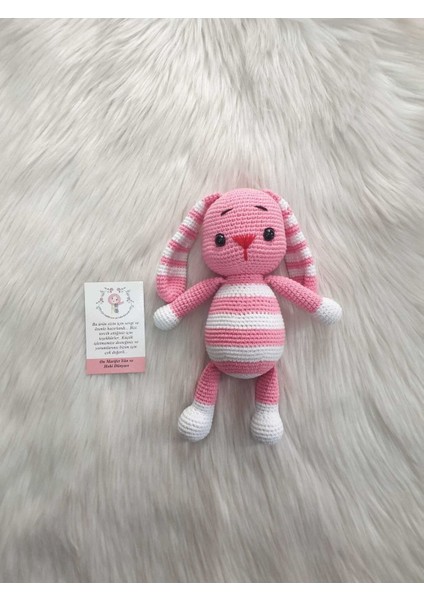 Amigurumi Organik Örgü Oyuncak Tavşan 1 Adet