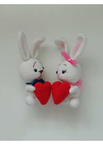 Sevgili Tavşanlar Amigurumi Organik Oyuncak 1 Adet fiyatları