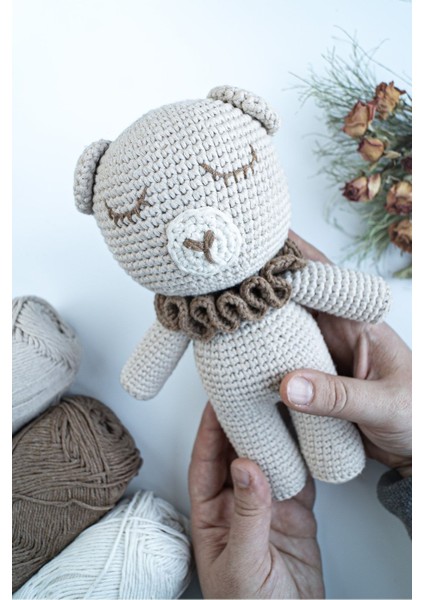 Uyku Arkadaşı Ayıcık Oyuncak, Amigurumi Bebek, Uyku Arkadaşı, Örge Bebek Oyuncak 1 Adet