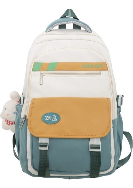 Ortaokul Öğrencisi Sırt Çantası Yeni Kampüs Kız Okul Çantası Taze ve Tatlı Minimalist Renk Sırt Çantası Kadın (Yurt Dışından) indirimleri