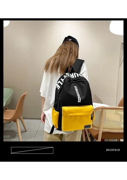 Okul Sezonu Rahat Sırt Kadın Kontrast Renk Orta Okul Öğrencilerinin Okul Kişilik Mektup Sırt Kore Versiyonu Çantası (Yurt Dışından) fırsatları