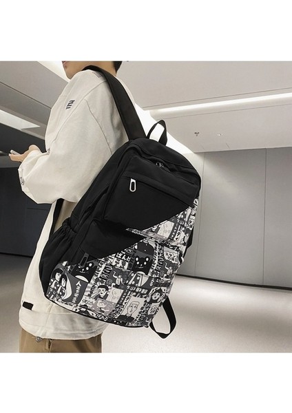Grafiti Okul Kadın Ortaokul Lise Öğrencisi Erkek Büyük Kapasiteli Mori Sırt Çantası (Yurt Dışından) indirimleri